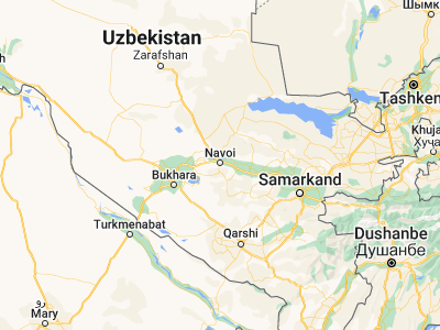 Map showing location of Navoiy Shahri (40.09294, 65.3712)