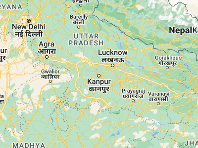 Map showing location of Nawābganj (26.49602, 80.31414)