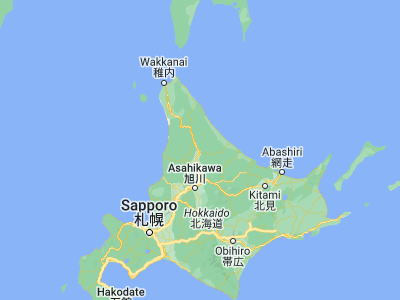 Map showing location of Nayoro (44.35056, 142.45778)