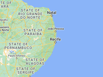 Map showing location of Nazaré da Mata (-7.74167, -35.22778)