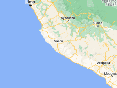 Map showing location of Nazca (-14.83333, -74.95)