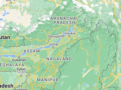 Map showing location of Nāzirā (26.91649, 94.73611)