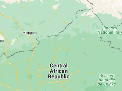 Map showing location of Ndélé (8.41091, 20.64728)