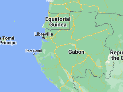 Map showing location of Ndjolé (-0.17827, 10.76488)