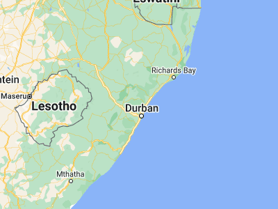 Map showing location of Ndwedwe (-29.51686, 30.92687)