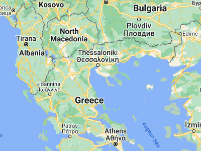 Map showing location of Néa Kallikrátia (40.31667, 23.06667)