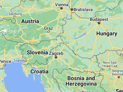 Map showing location of Nedelišće (46.37583, 16.3875)