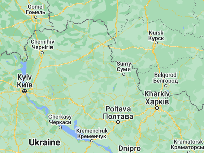Map showing location of Nedryhayliv (50.83398, 33.87626)