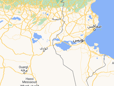 Map showing location of Nefta (33.87309, 7.87765)