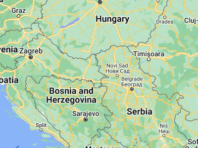 Map showing location of Negoslavci (45.27944, 18.99667)