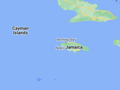 Map showing location of Negril (18.27818, -78.3518)