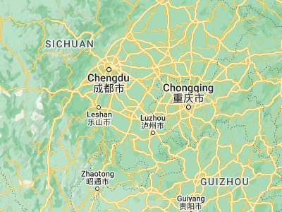 Map showing location of Neijiang (29.58354, 105.06216)