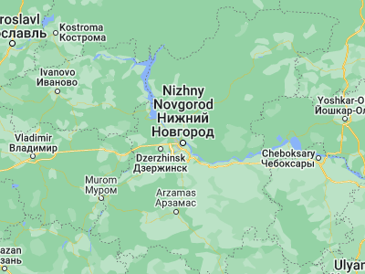 Map showing location of Neklyudovo (56.41421, 43.97721)