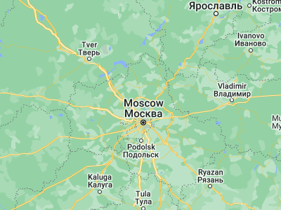 Map showing location of Nekrasovskiy (56.06667, 37.5)