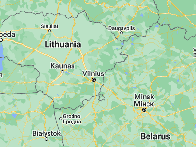 Map showing location of Nemenčinė (54.85, 25.48333)