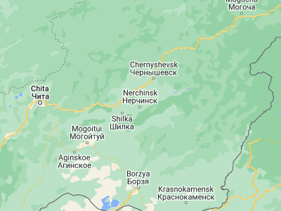 Map showing location of Nerchinsk (51.98333, 116.58333)
