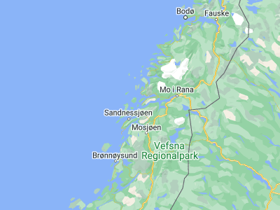 Map showing location of Nesna (66.19672, 13.02133)