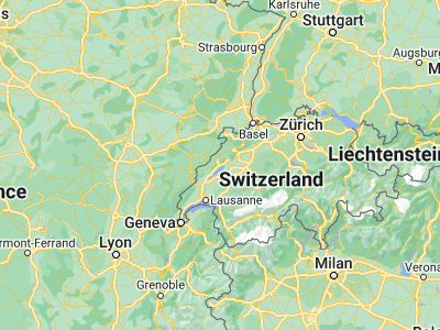 Map showing location of Neuchâtel (46.99179, 6.931)