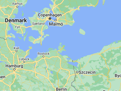 Map showing location of Neuenkirchen (54.55, 13.33333)