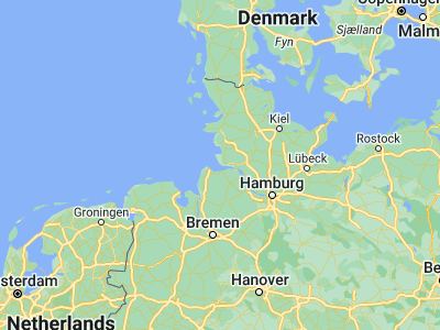 Map showing location of Neufelderkoog (53.9, 8.96667)