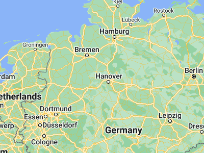 Map showing location of Neustadt am Rübenberge (52.50462, 9.45871)