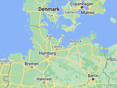 Map showing location of Neustadt in Holstein (54.10707, 10.8145)