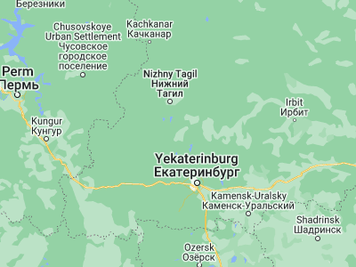 Map showing location of Nev’yansk (57.4953, 60.2112)