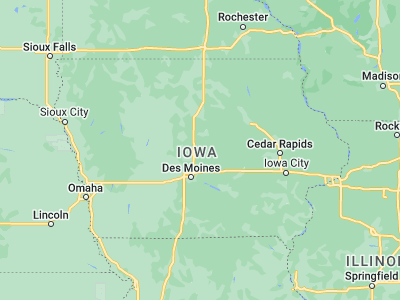 Map showing location of Nevada (42.02277, -93.45243)