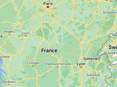 Map showing location of Nevers (46.98956, 3.159)