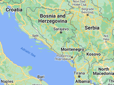 Map showing location of Nevesinje (43.25861, 18.11333)