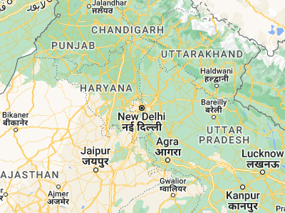 Map showing location of New Delhi (28.63576, 77.22445)