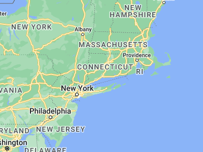 Map showing location of New Haven (41.30815, -72.92816)