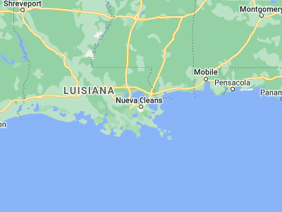 Map showing location of New Orleans (29.95465, -90.07507)