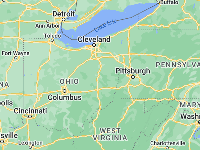 Map showing location of New Philadelphia (40.48979, -81.44567)