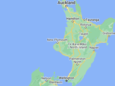 Map showing location of New Plymouth (-39.06667, 174.08333)