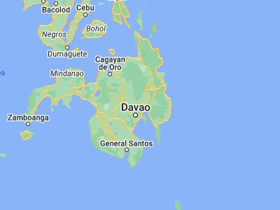 Map showing location of New Visayas (7.52333, 125.62333)