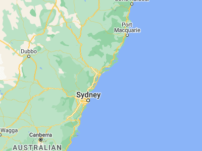 Map showing location of Newcastle (-32.92715, 151.77647)