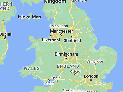 Map showing location of Newcastle under Lyme (53, -2.23333)