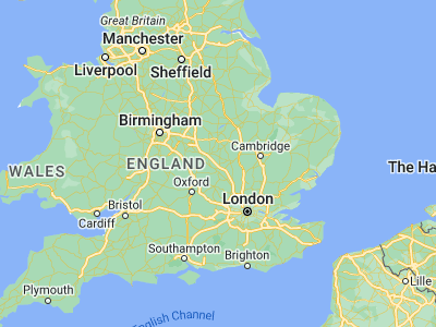 Map showing location of Newport Pagnell (52.08731, -0.72218)