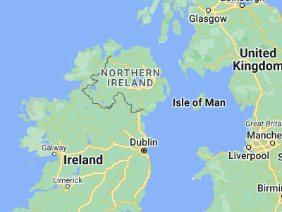 Map showing location of Newry (54.17841, -6.33739)