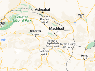 Map showing location of Neyshābūr (36.21329, 58.79576)