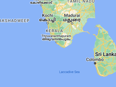 Map showing location of Neyyāttinkara (8.4, 77.08333)