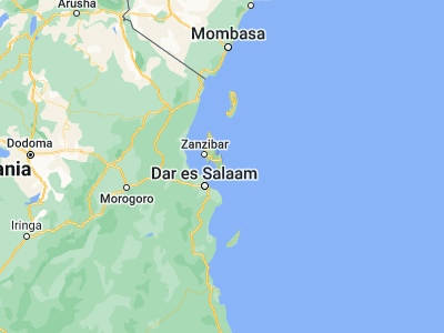 Map showing location of Nganane (-6.4, 39.55)