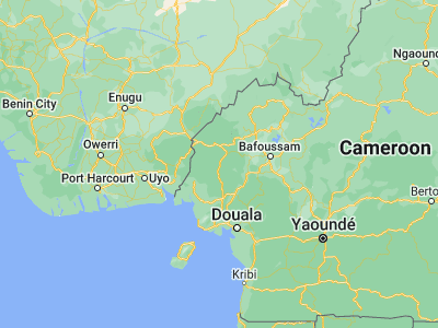 Map showing location of Nguti (5.3299, 9.4185)