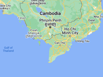 Map showing location of Nhà Bàng (10.62502, 105.00854)