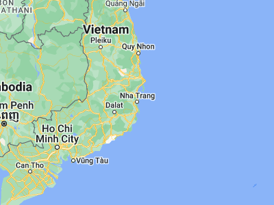 Map showing location of Nha Trang (12.25, 109.18333)