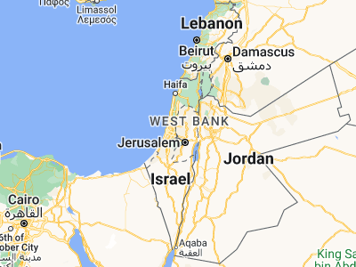 Map showing location of Ni‘līn (31.94746, 35.02031)