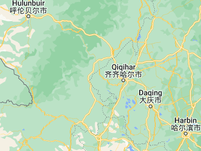 Map showing location of Nianzishan (47.51667, 122.88333)