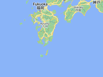 Map showing location of Nichinan (31.6, 131.36667)