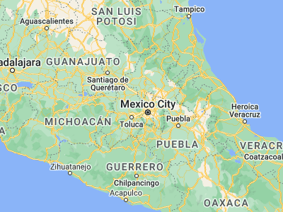 Map showing location of Nicolás Romero (19.62194, -99.31306)
